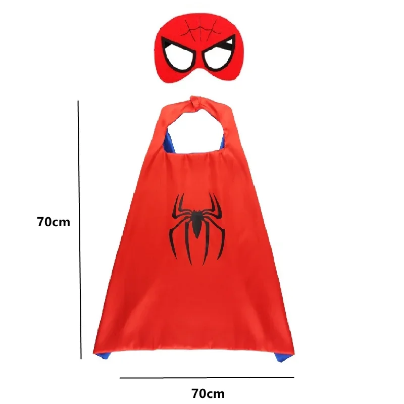 Disney Halloween Child Movie Avengers Luxury Print Cloak Justice Superhero Spiderman Hulk Cosplay Cloak with Mask Gift Toys face mask