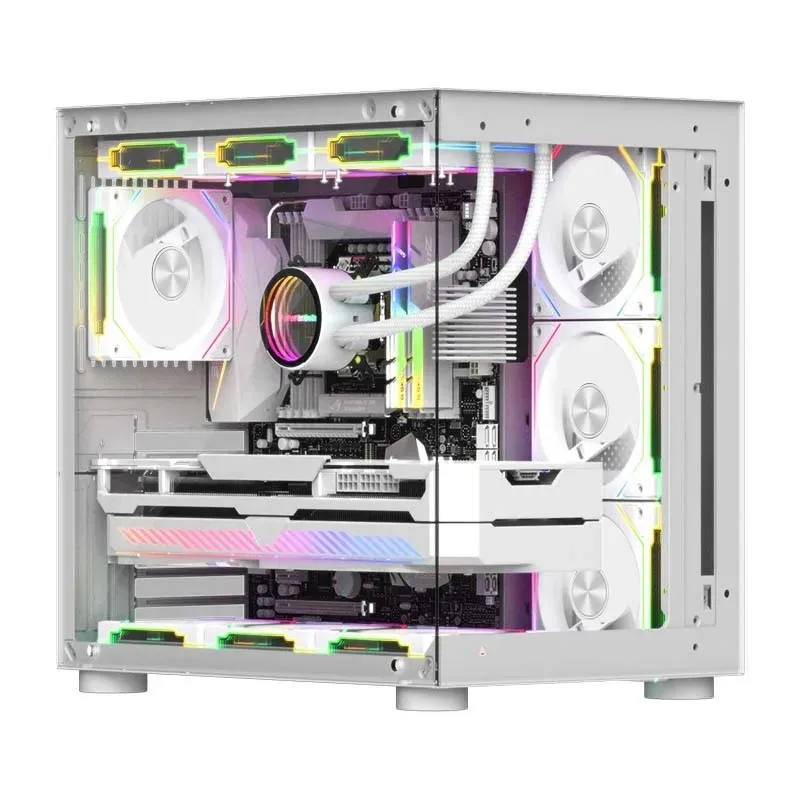 Prism 5 pro 120mm RGB Fan ARGB PC Case 4PIN PWM 5V-3PIN CPU Water Cooler Gaming PC Cooling Kit RGB Fans - Image 4