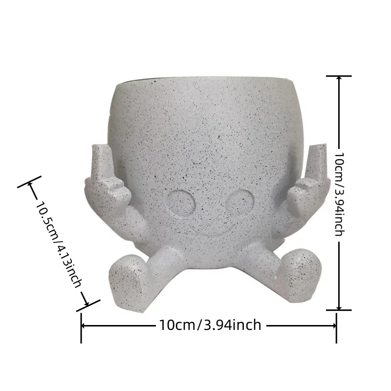 Sc74d8829ad1542e48c0d2baef5382880V Creative Middle Finger Flower Pot | Plant Flowerpot