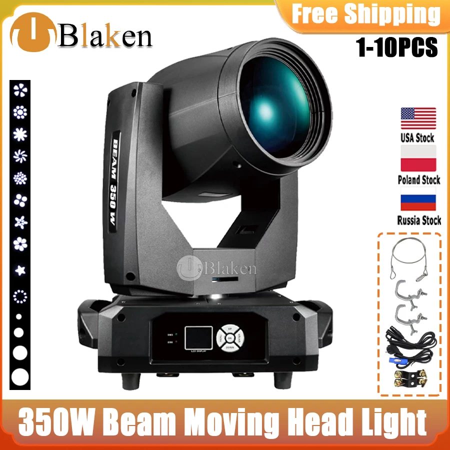 

0 Tax 1-10Pcs Sharpy lyre Beam 350W 17R Moving Head Light Dmx Key Model Sharpy Beam 350W Stage Disco Lights Power Dj Effect