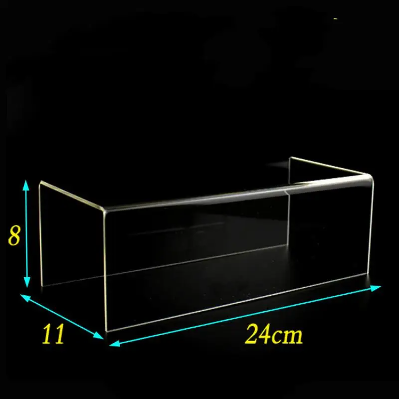 Description Picture 5 of item2pcs Clear Acrylic Display Stand For Shoes Cosmetic Showcase Jewelry Storage Rack U Shaped Action Figures Toys Collections Shelf