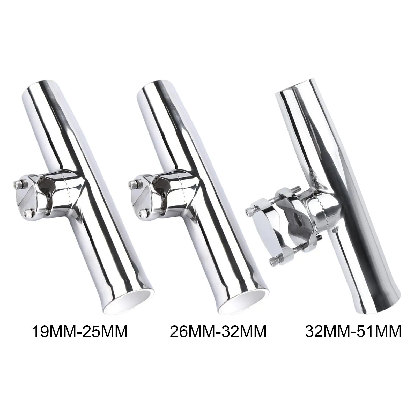 Marine Boat Rail Mount Rod Holder Stainless Steel Tournament Style Clamp on  Fishing Rod Holder for Rails 1 to 1.26