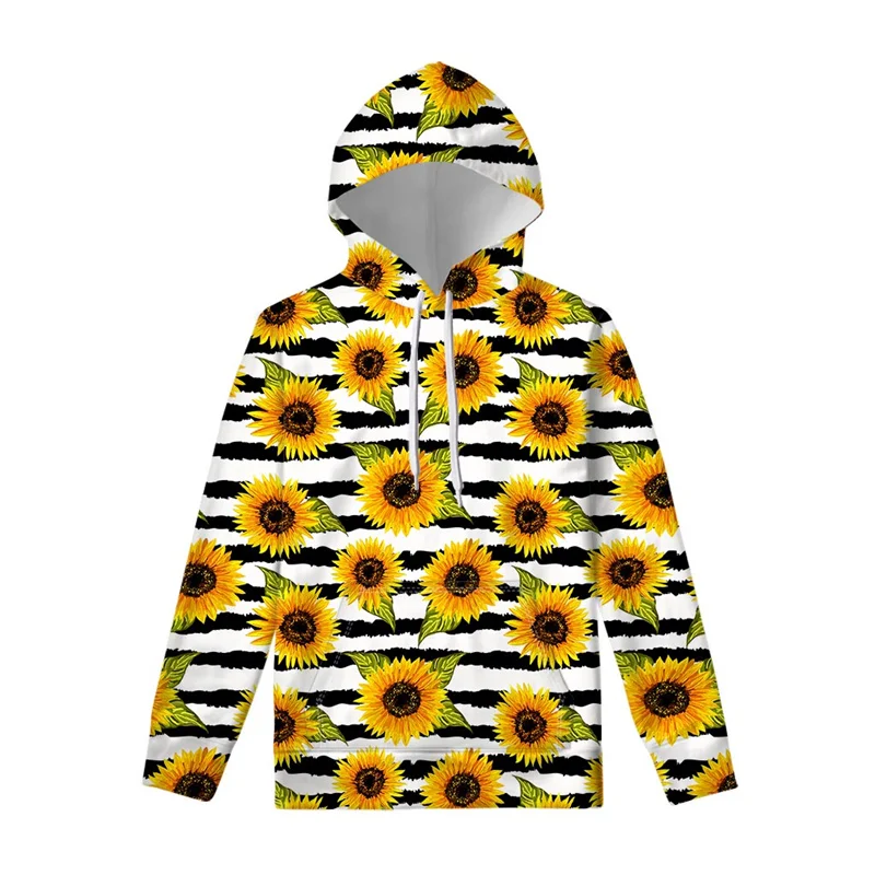 thumbnail image 1 of Sudadera con capucha con estampado floral en 3D de girasol para hombre y niño, moda Harajuku, estampado de flores y plantas, sudadera con capucha para primavera y otoño, 1 of 5