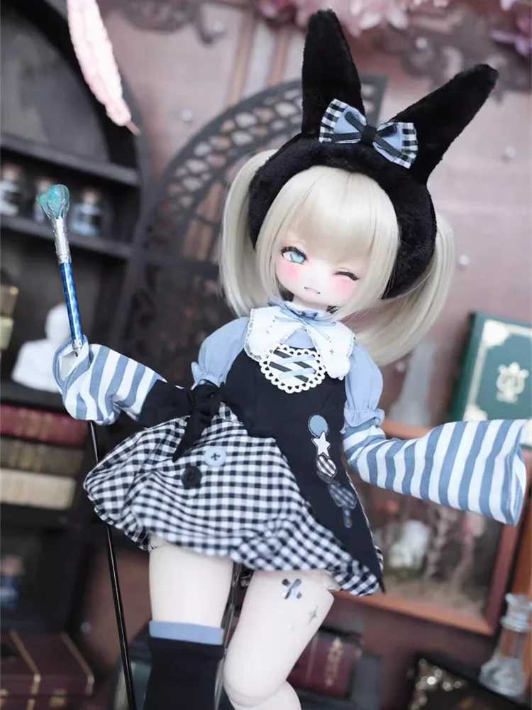 New Arrival BJD Doll Clothes For 1/4 Doll Accessories MSD MDD Skirt Socks Headwear Doll Dress Up Gift Diy Clothes