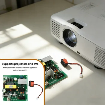 Modulo Inverter 200W da DC 12-14.5V a AC 220V 50Hz con Interruttore e Interfaccia Ventola, Protezione da Surriscaldamento e Sovraccarico per TV e Proiettore
