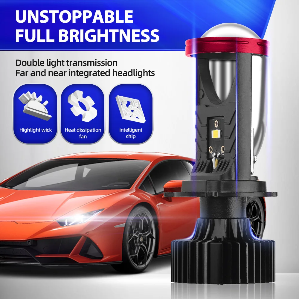 ROADSUN 닛산 맥시마 2019용 초고휘도 LED 헤드라이트 전구 캔버스 300W 헤드램프 앰플 30000LM 터보 프로젝터 렌즈 포함