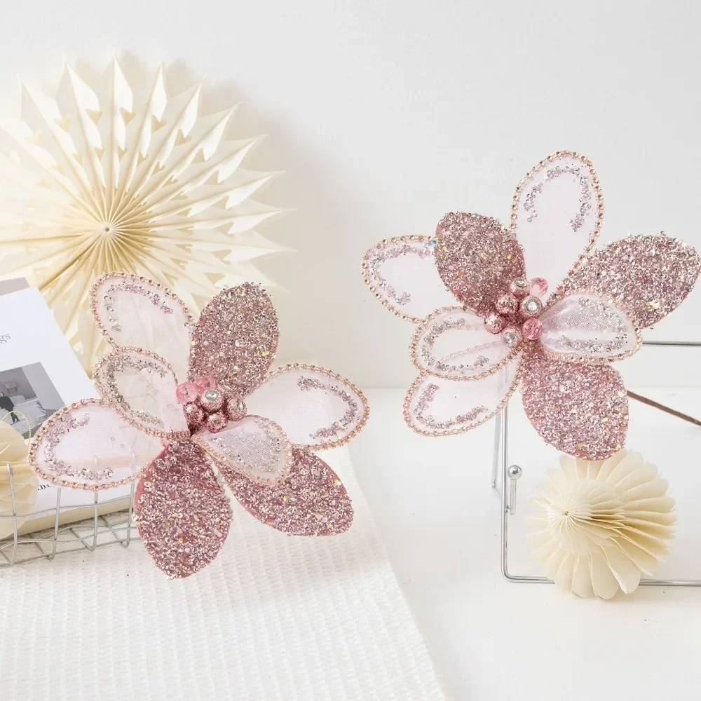 Pink Artificial Poinsettia Flower for Christmas Decorations