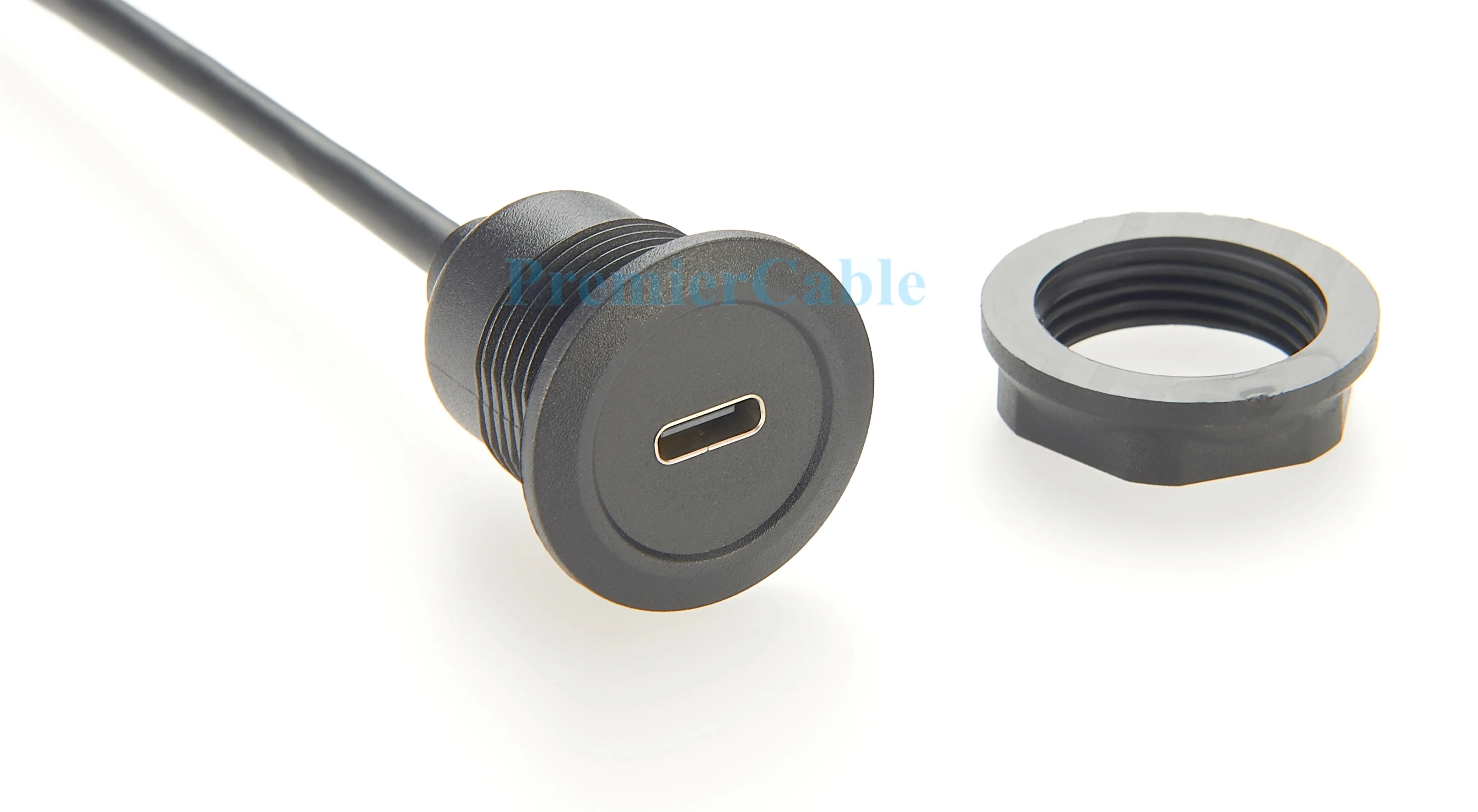 USB 3.1 Typ-C Buchse auf Micro-USB Typ-B Stecker Verlängerungskabel Flache Einbau-Montage USB-C auf Micro-B Daten- & Ladekabel – Detail 4