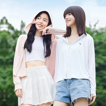 OhSunny Sunscreen Jackets Women Outdoor Casual UV Protection Clothing UPF50+ Hoodie Breathable Coats for Running Cycling 4