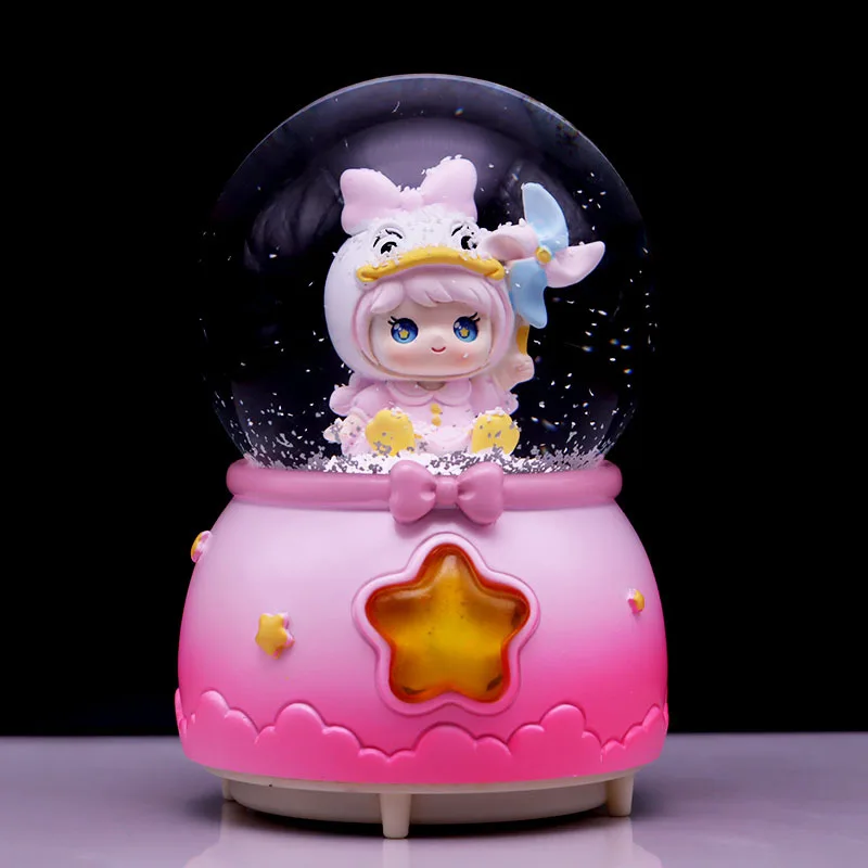 Little Prince Music Box Valentine's Day Wedding Decorations Cute Girls Crystal Ball Eight Music Box Children's Gifts with Lights