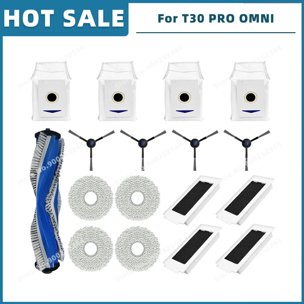 2 Spazzole Principali Per ECOVACS T30 OMNI E Yeedi M12 Pro+ – Sostituzione Con Setole In Nylon Ad Alta Densità