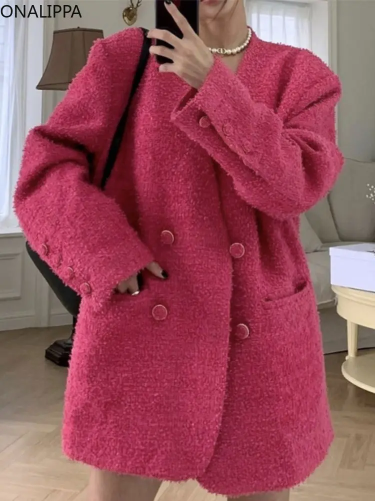 Korean Tweed Jacket Women Red Women Tweed Jacket Coat Women Tweed