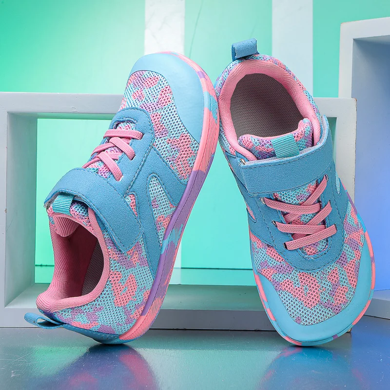 New Boys and Girls Barefoot Sneakers Children's Mesh Breathable Wide Foot Running Shoes Toddlers Walking Shoes