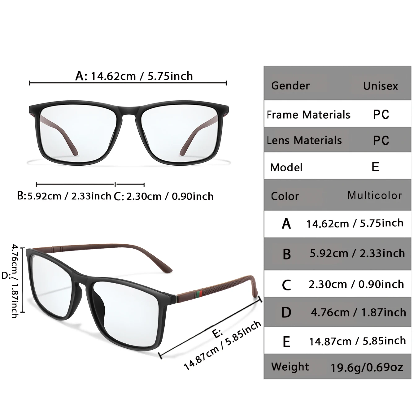 Classic Photochromic Reading Glasses Rectangular Eyewear