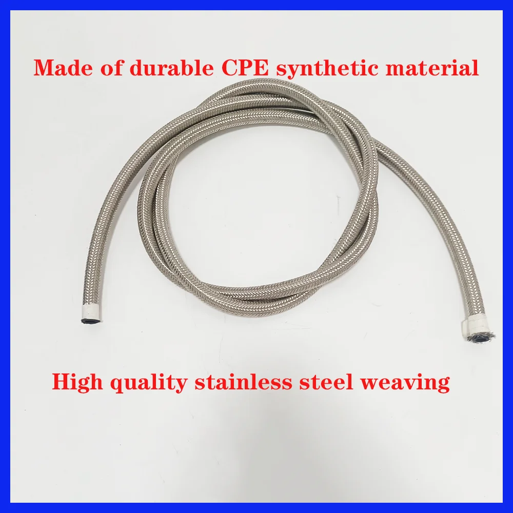 1M-10M AN4 AN6 AN8 AN10 AN12 AN16 AN20 Fuel Hose Oil Gas Cooler Hose Line Pipe Tube Stainless Steel Braided Inside CPE Rubber