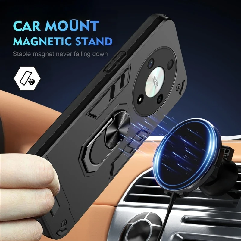Magnetic Bracket Shockproof Phone Case with Armor Stand and Holder