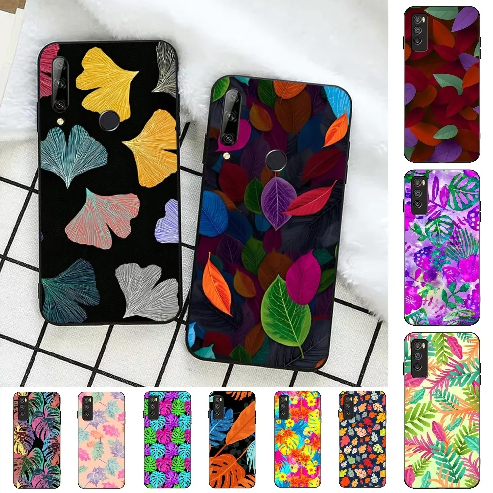 

Colorful Leaves Phone Case For Huawei Honor 10 lite 9 20 7A pro 9X pro 30 pro 50 pro 60 pro 70 pro plus