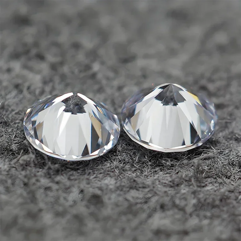 Moissanite Stone Top D Color VVS1 Round Cut 0.2-12Ct Pass Diamond Tester Gemstone Beads for Jewelry Making with GRA Certificate 2