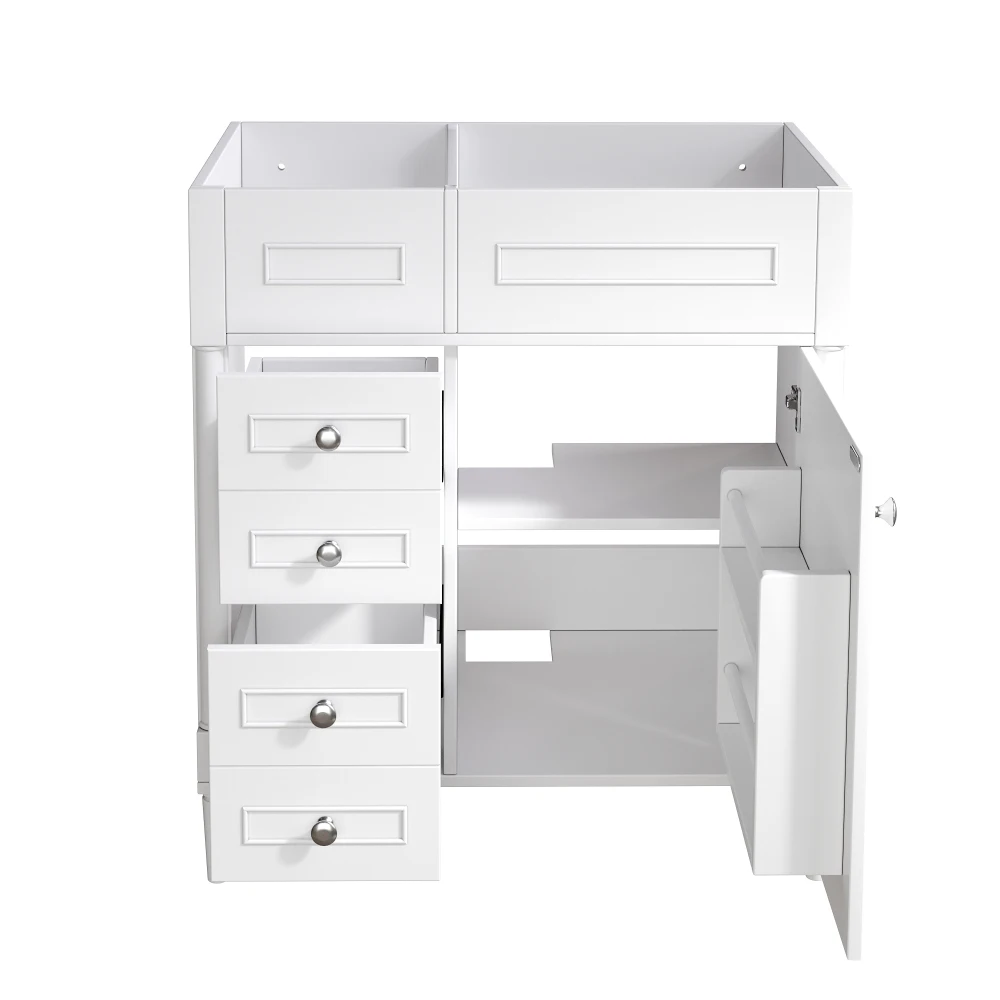 Moderner Freistehender Waschbeckenunterschrank mit Waschbecken & 2 Schubladen, Badezimmerschrank mit Viel Stauraum, Hochwertiger Badezimmerschrank – Detail 14