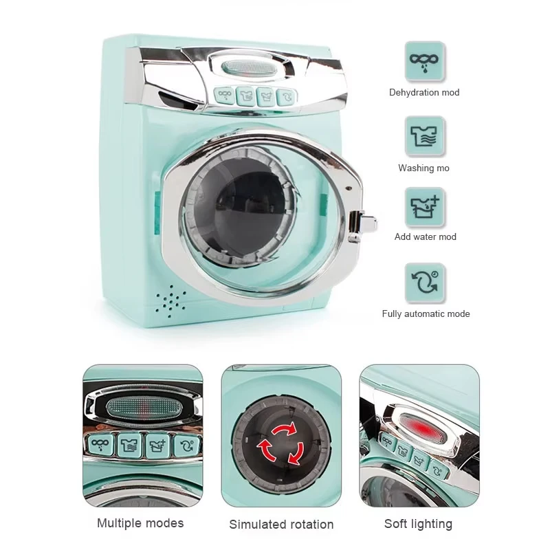 Simulation Kitchen Appliance Playset Kids Pretend Play Kitchen Toy Mini Household Appliance Role-Play Set Educational Toys Gifts 5