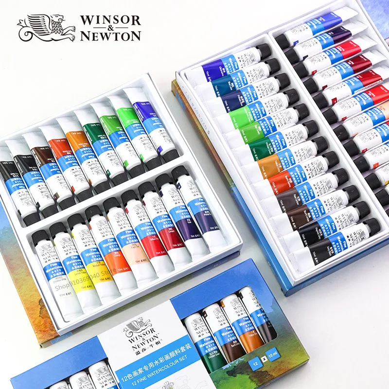 WINSOR&NEWTON Professional Watercolor Paint/Pigment 12/18/24/36 Colors 10ML Water Color Painting Pigment for Artists Smooth Fine watercolor paint watercolor pigment