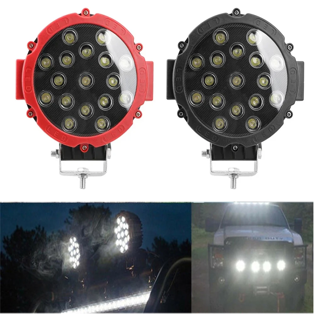 51W Bright LED Light Off Road 4×4 Spotlight LED Work Light Automotive Car Accessories For Truck Tractor JEEP Hummer 12V 24V