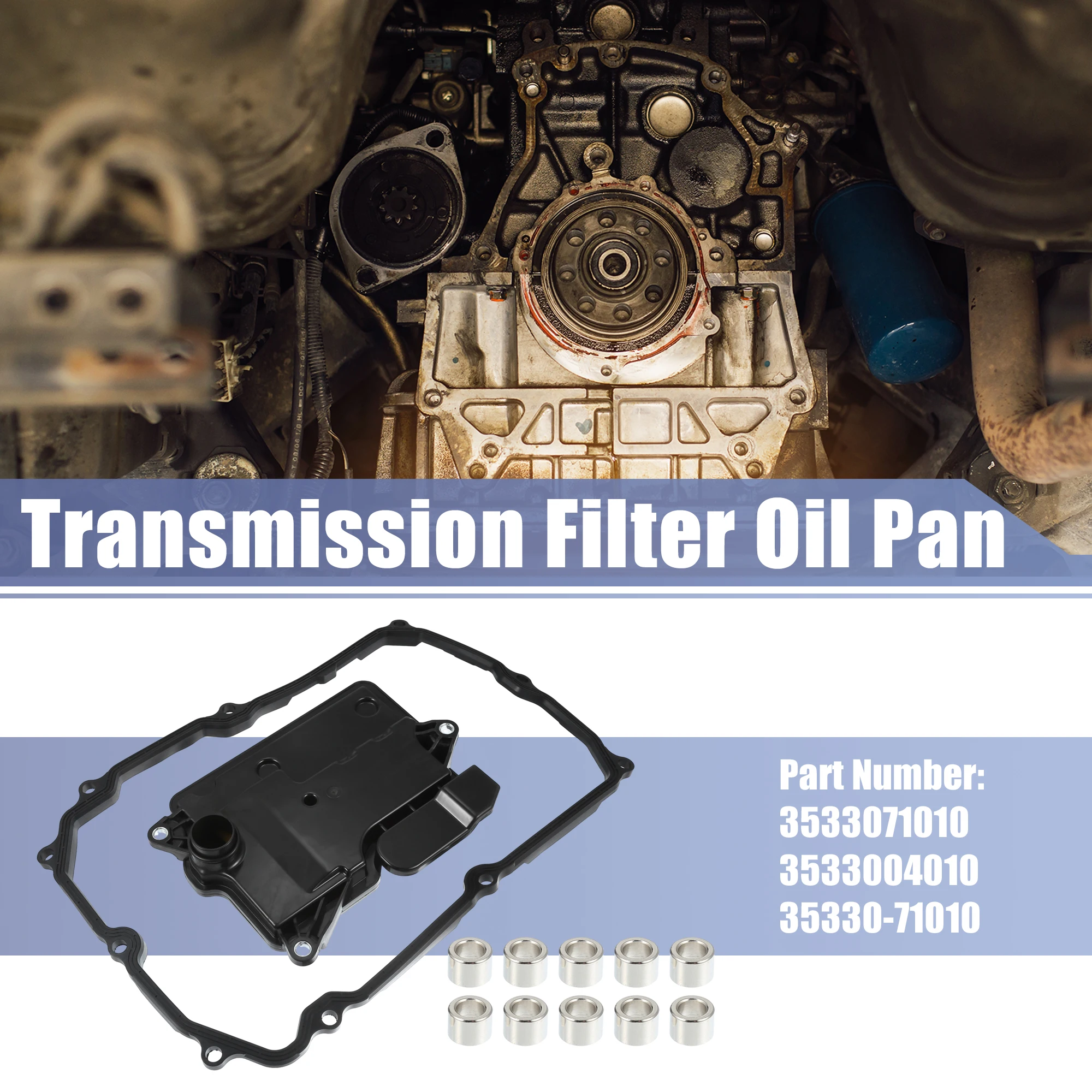 X Autohaux Automatic Transmission Filter Oil Pan Gasket Kit for Toyota Tacoma 3533071010 3533004010