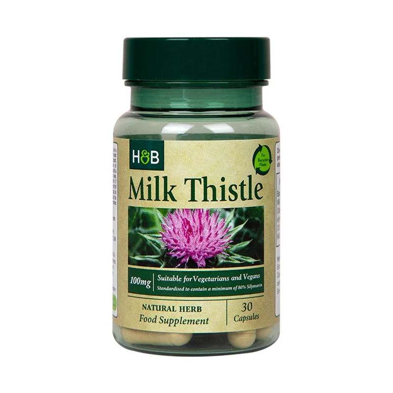 

30 Pills Milk Thistle Milk Thistle 100mg Liver Protecting Capsule Antialcoholic Entertainment Stay up Health Food