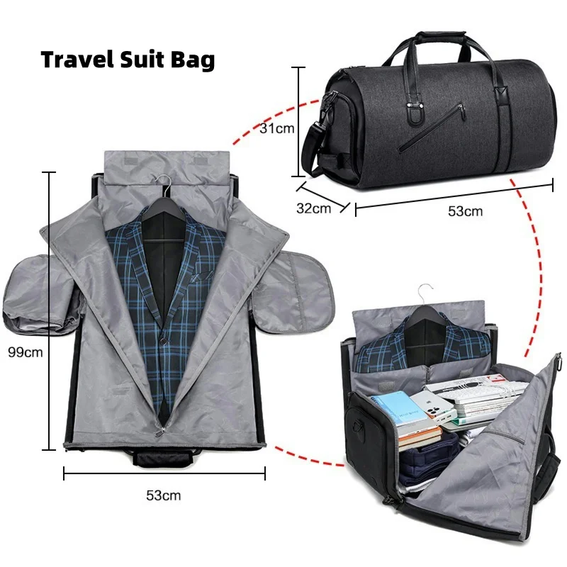 Suit Bag Multifunctional Travel Bag Portable Men's and Women's Suit Bag, Independent Storage for Business Travel Bag