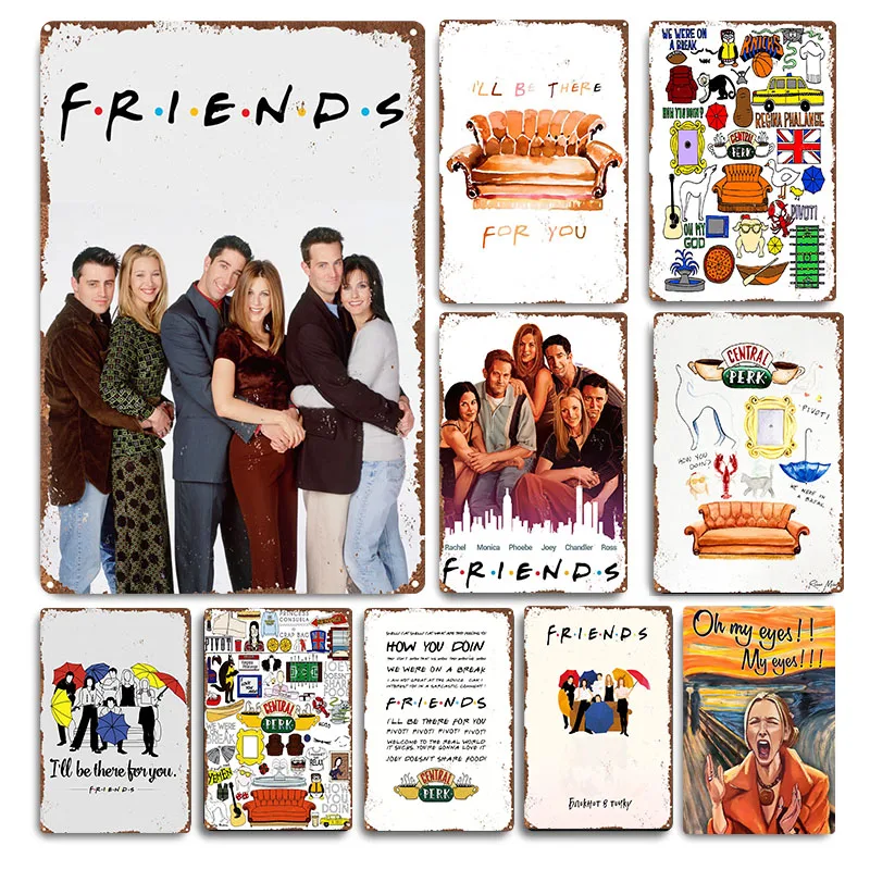 Classics Friends Tv Show Metal Sign Vintage Targa Tin Poster Per Coffee Bar Soggiorno Decorazione Della Casa Man Cave Wall Decor