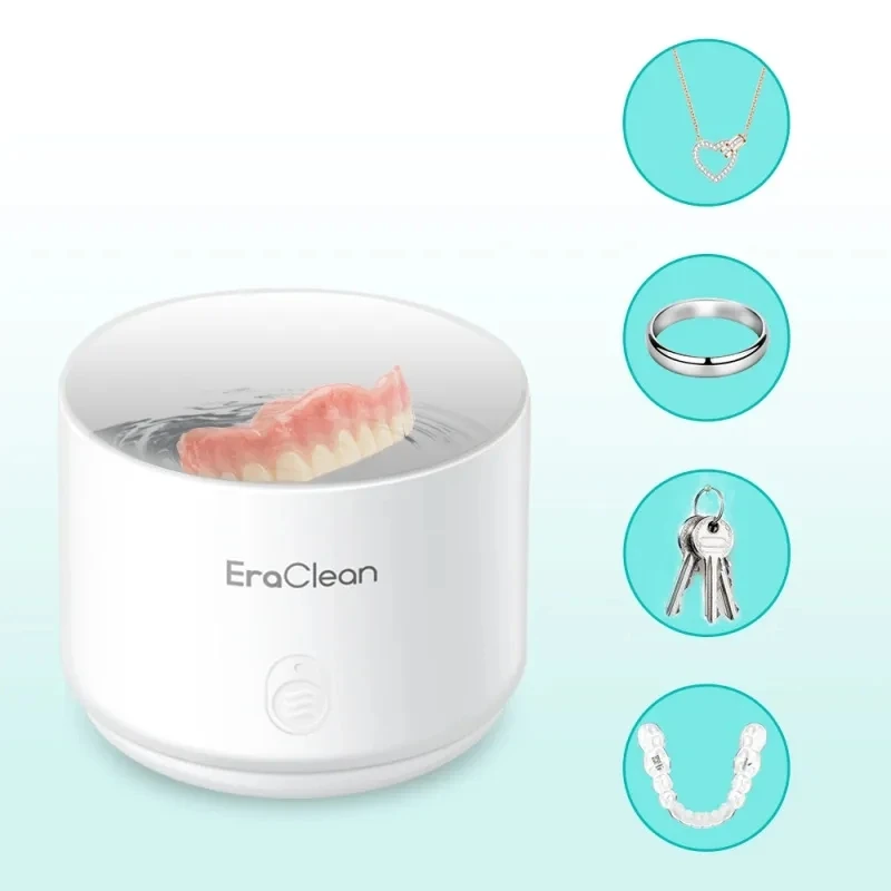 MI Eraclean Ultrasonic Cleaner For Invisible Braces Mini Portable Cleaning Machine With Storage Bag Rechargeable Denture Cleaner 5