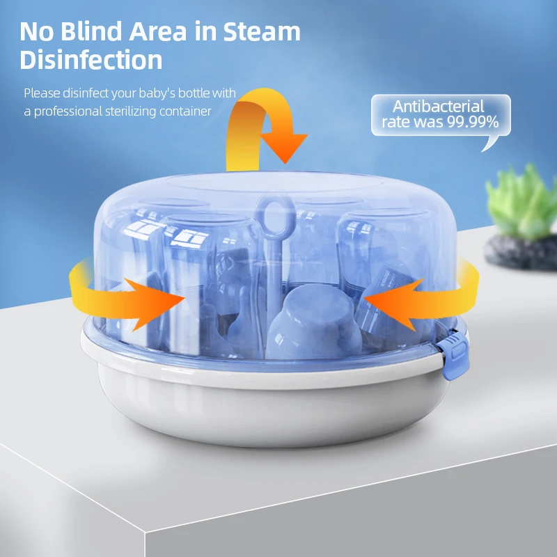 New Baby Bottle Disinfection Box High Temperature Nipple Sterilizer Infant Bottle Holder Storage Box Microwave Steriliser
