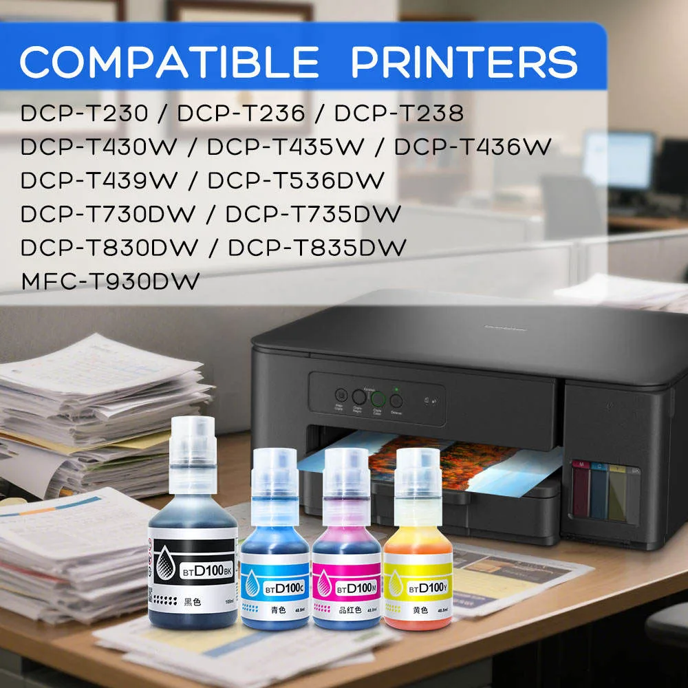 BTD100 BTD-100 BTD100BK Premium Compatible Color Bulk Water Based Bottle Refill
