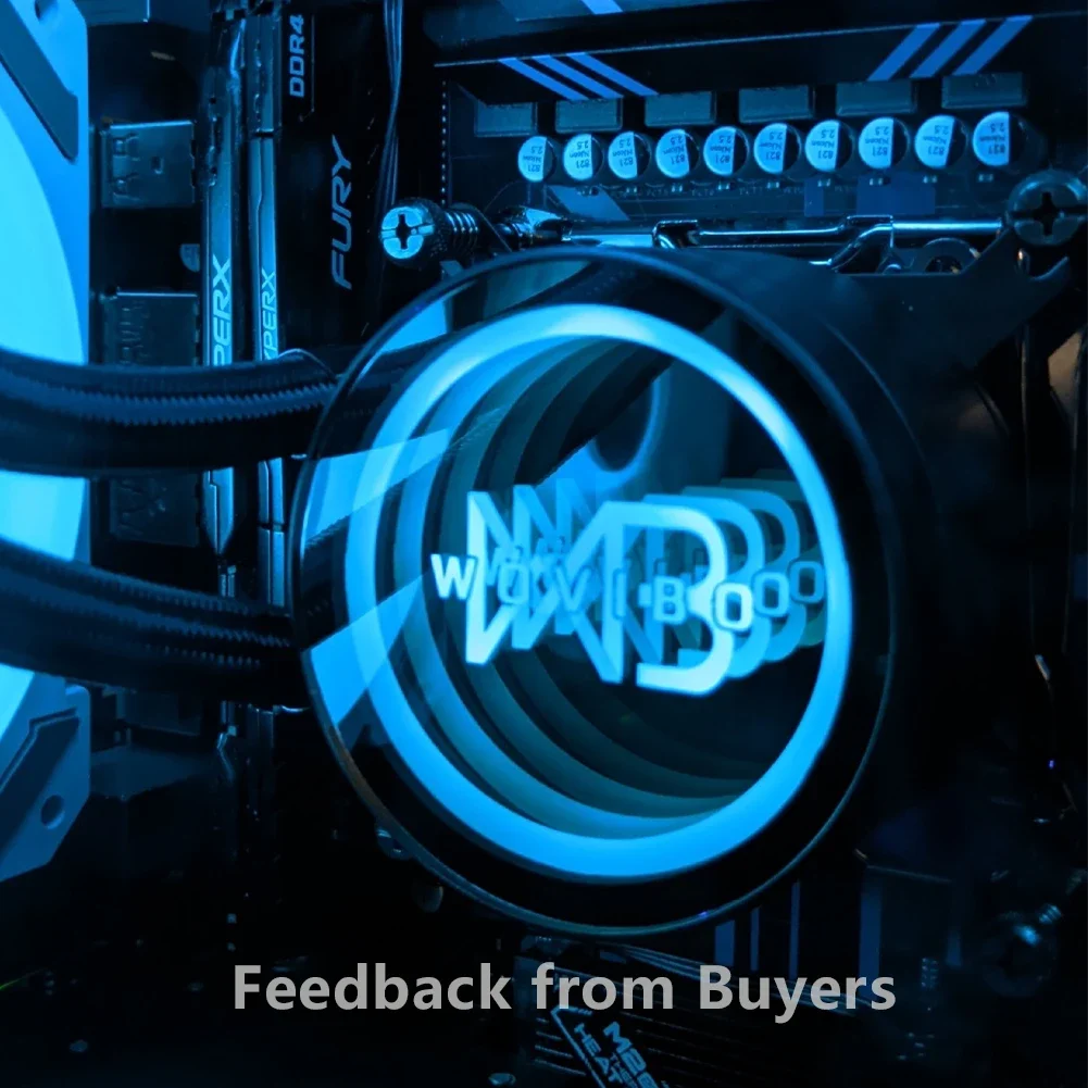 Refrigerador de Refrigeração a Água para Computador Rgb Radiador Argb Lga 1150 1155 1151 1200 1700 2011 Amd Am3 Am4 120 mm 240 mm - Imagem 6