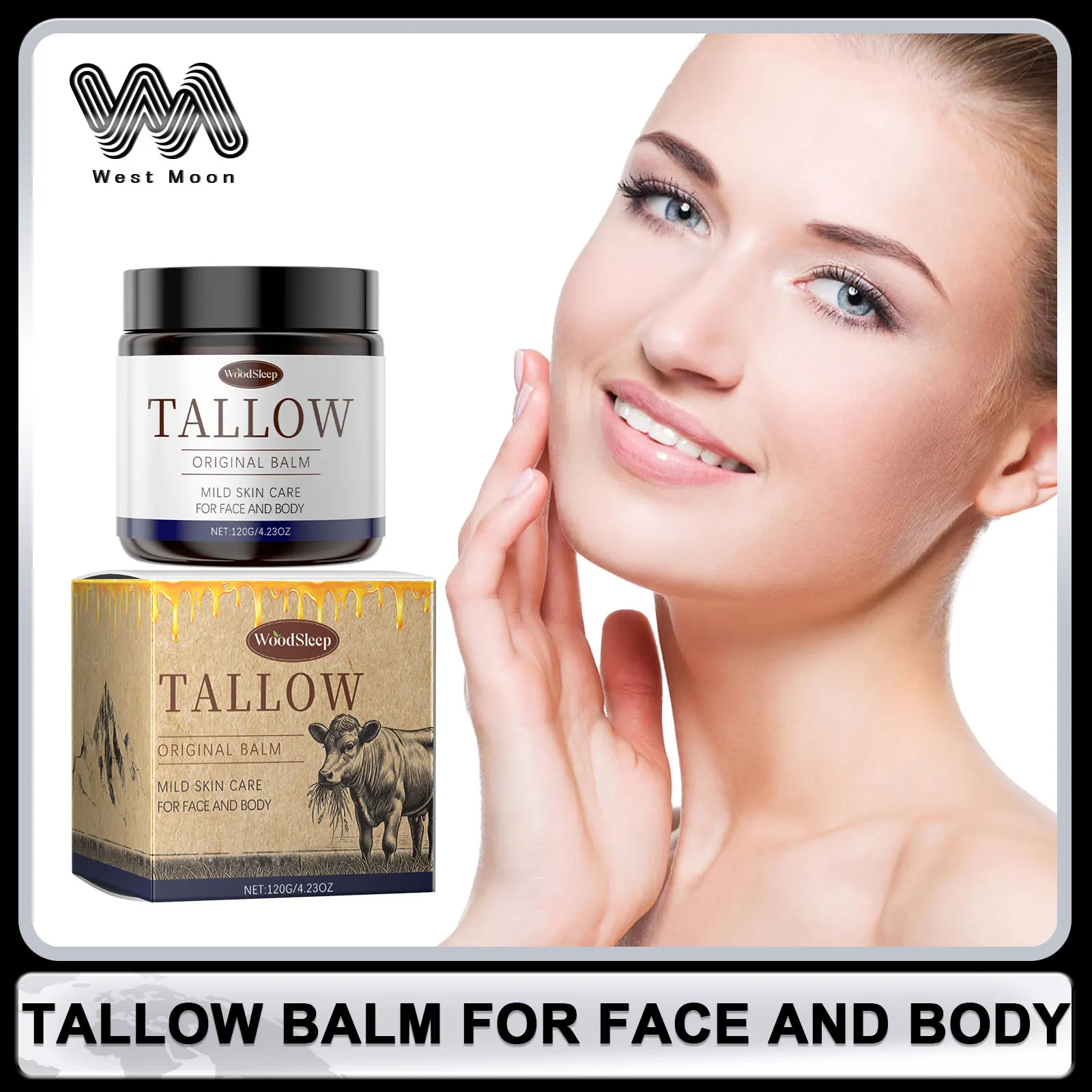 Beef Tallow Face Cream Fine Lines Removal Firming Lifting Nourishing Body Cream Improve Skin Elasticity Smooth Repair Skin Care