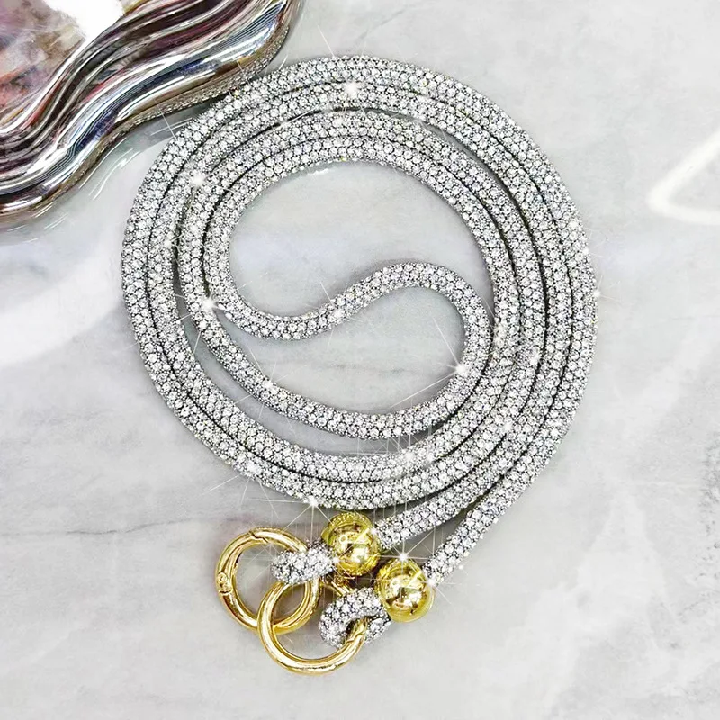 Sparkling Crystal Rhinestone Phone Lanyard – Bright Anti-Lost Shoulder Strap Accessory