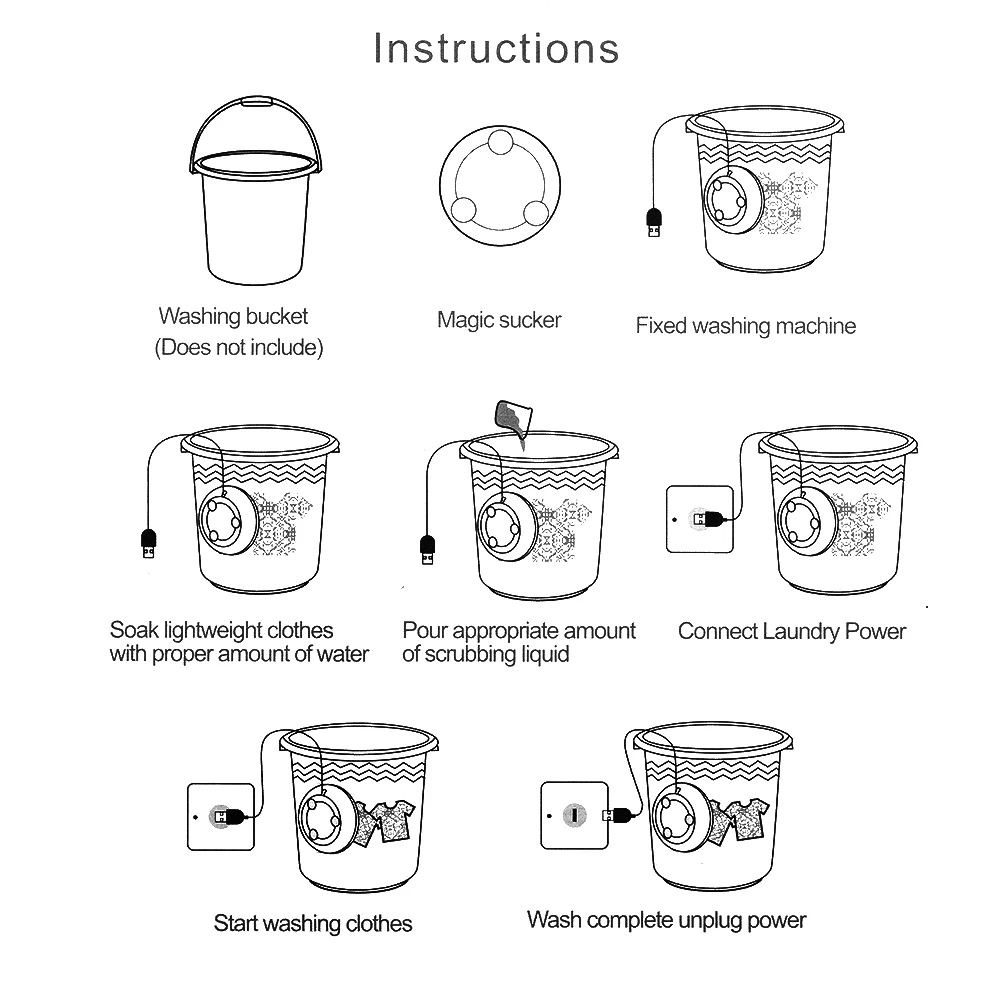 With USB Cable Mini Ultrasonic Washer Washing Machine Removes Dirt Washer Clothing Cleaning