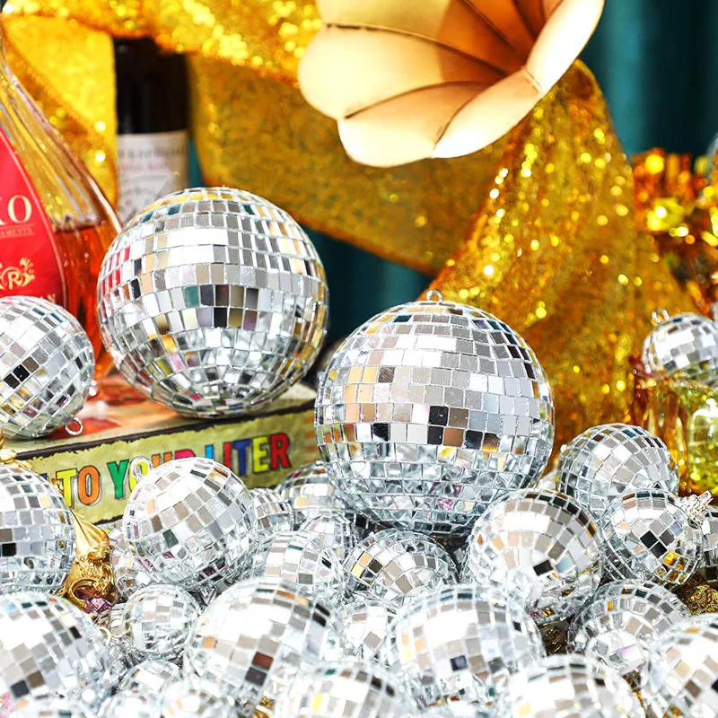10 Stück Disco-Kugeln, Festival, Urlaub, Bar, Party-Dekoration, Kugel, reflektierendes Glas, silberne Kugeln für Hochzeit, Geburtstag, Dekoration, funkelnd – Detail 5