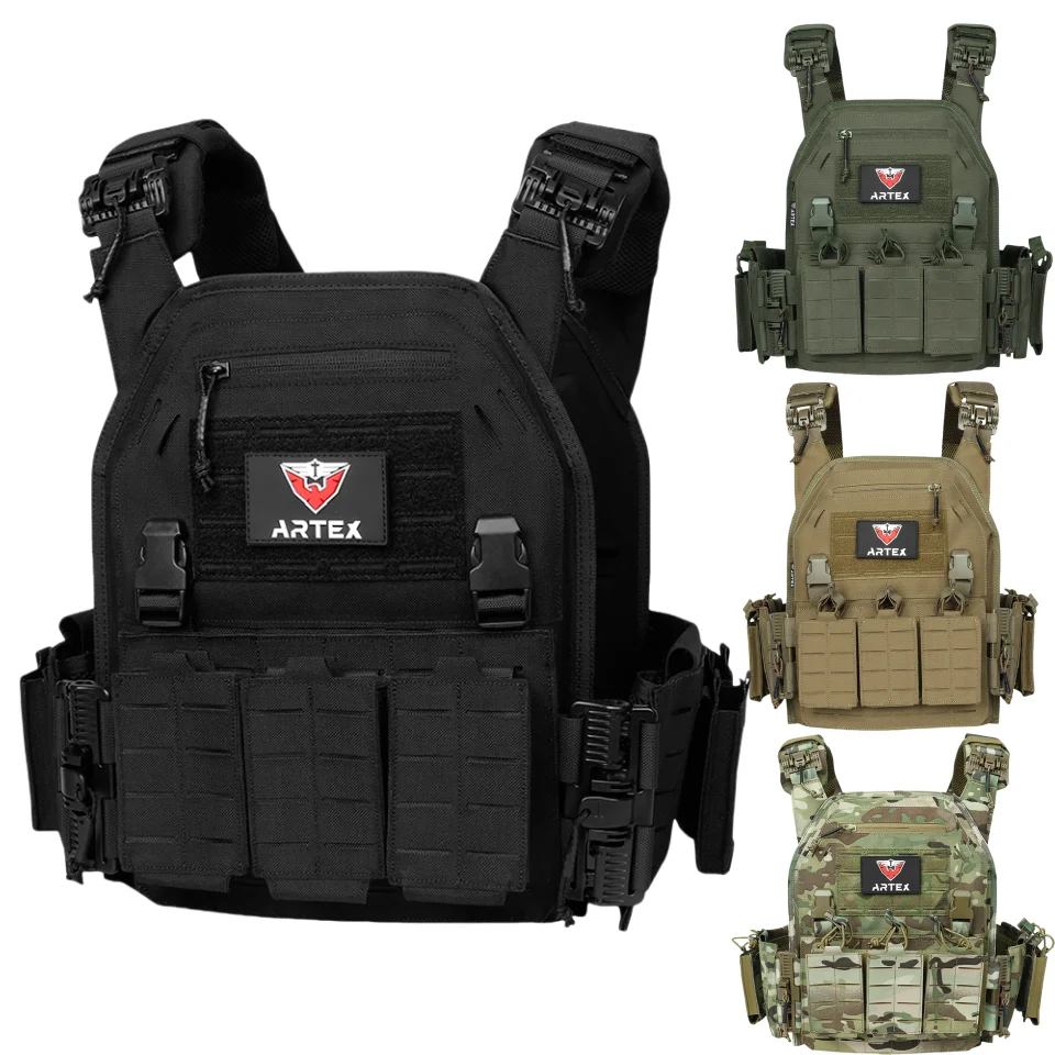 Tactical Plate Carrier Quick Release Fast Adjust Cummerbund Laser Cut Vest Magazine Pouch MOLLE Lightweight Hunting Gear tactical vest