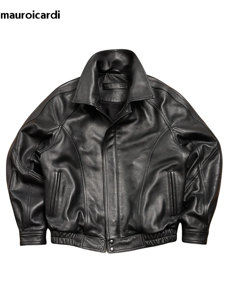 سترة Mauroicardi للربيع والخريف رائعة وسيم سوداء ص...