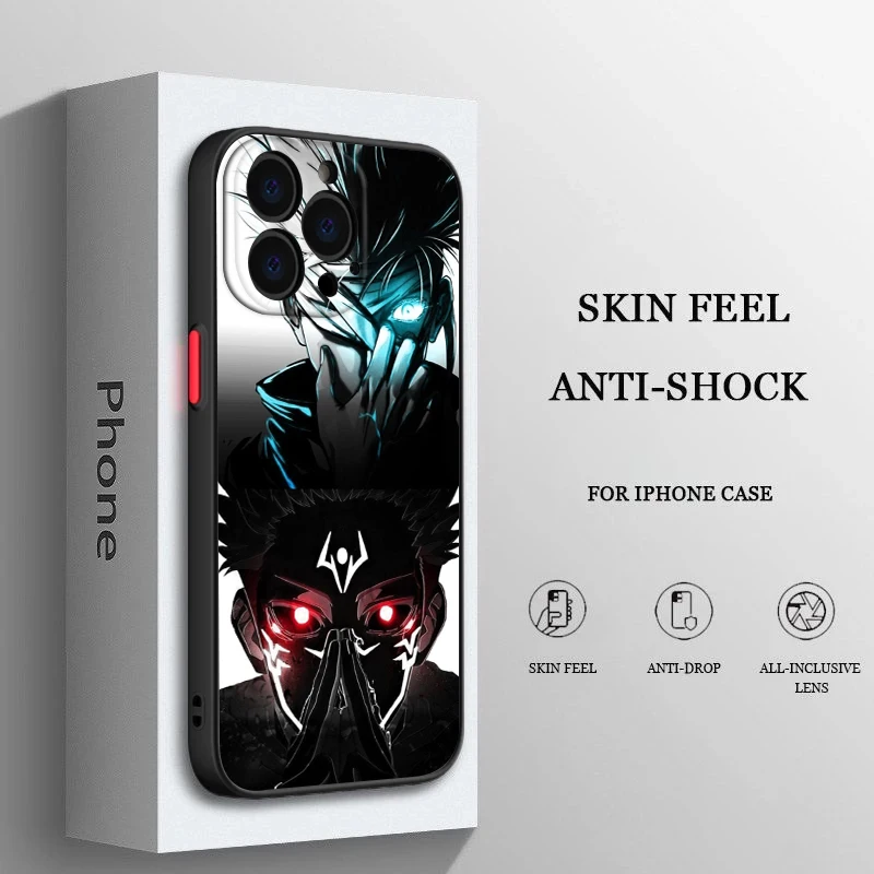 thumbnail image 1 of Jujutsu Kaisen Anime For iPhone 15 Ultra 14 13 12 11 Mini XS XR X 8 7 Pro Max Plus Frosted Translucent Phone Case, 1 of 5