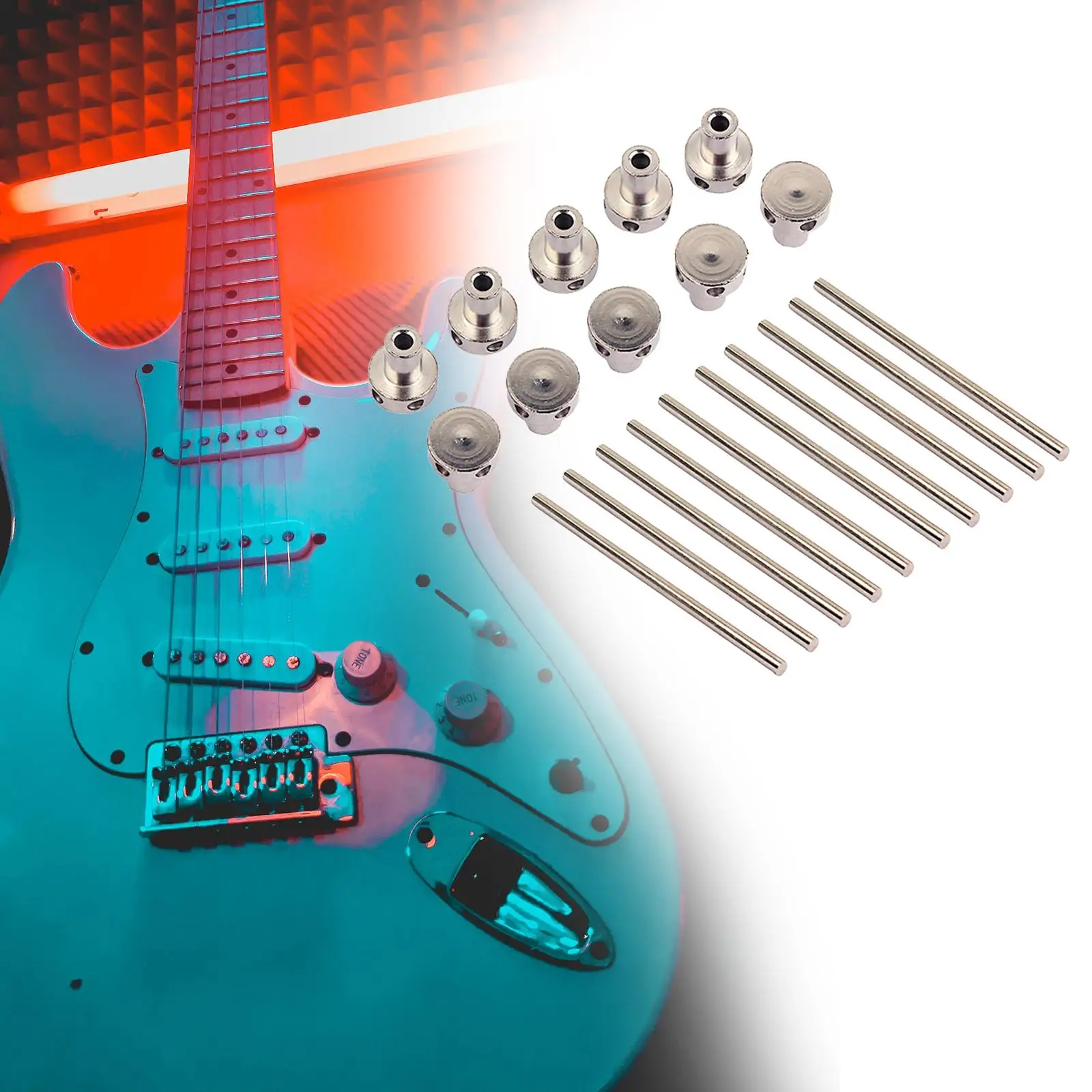 

10 Sets Professional Guitar Spoke Wheel Truss Rod Nut Steel Bar Adjusting Tool for Guitar Instrument Bass Accessory