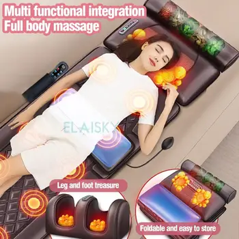 Electric Massage Mattress Vibrating Heating Infrared Massager Cushion For Neck Back Foot Full Body Pain Stress Relief Body Relax 4
