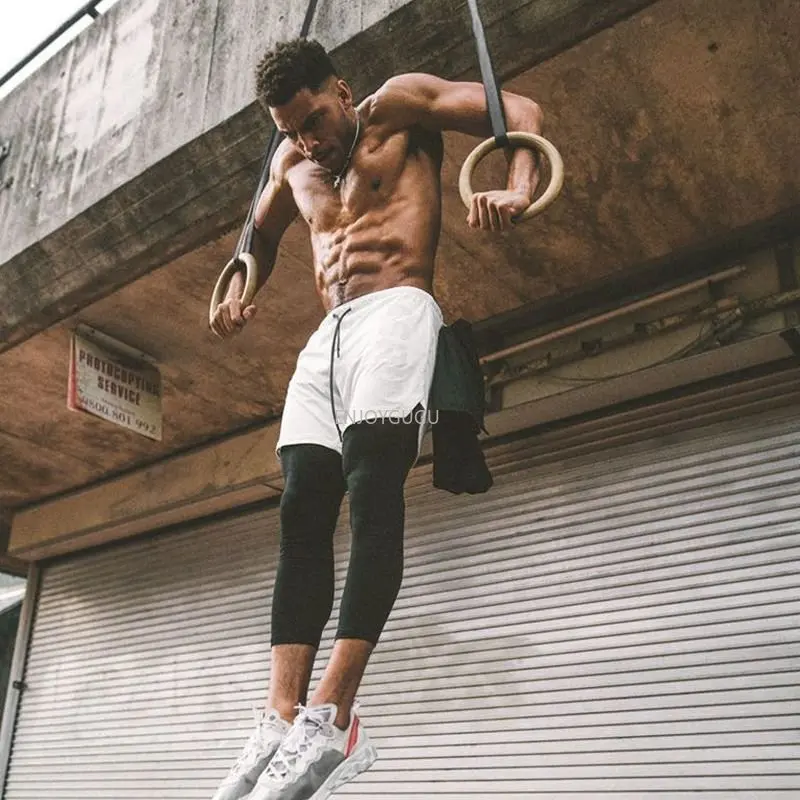 Summer Invisible Open-Seat Pants Men's Athletic Shorts Fitness Outdoor Casual Shorts Tight Shaping Quick-Drying Men's Clothing