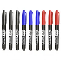 10/100pcs Permanent Marker Pen 1.5mm Waterproof Thin Nib Crude Ink Black Blue Red Color Marker Pens for Office School Supplies 1