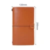 A6 Retro Loose-Leaf Notebook with Card Pocket Ledger PU Leather Cover Refillable Page Travel Journal Diary Sketchbook Planner 6