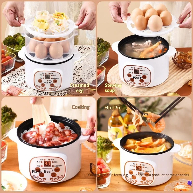 Smart Multifunc Egg Boiler Electric Egg Steamer Cooking Breakfast Machine Double Layers Egg Cooker Mini Steamer Poacher Kitchen 5