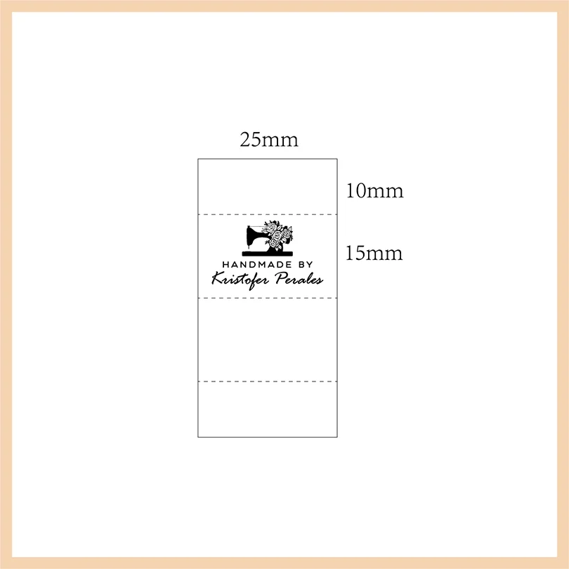 Folding Labels 25x50mm Custom Twill Labels Sewing Machine Hand Made Labels Sewing Accessories Fabric