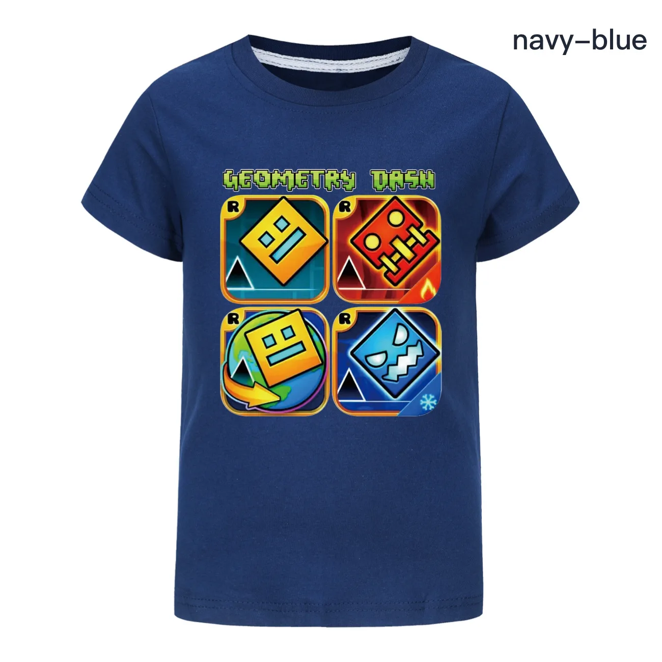 Kids Cartoon Harajuku Tops Tees Geometry Dash 3D Print T-shirt Summer Boys Girls O-neck Short Sleeve T Shirt Children Clothing 4