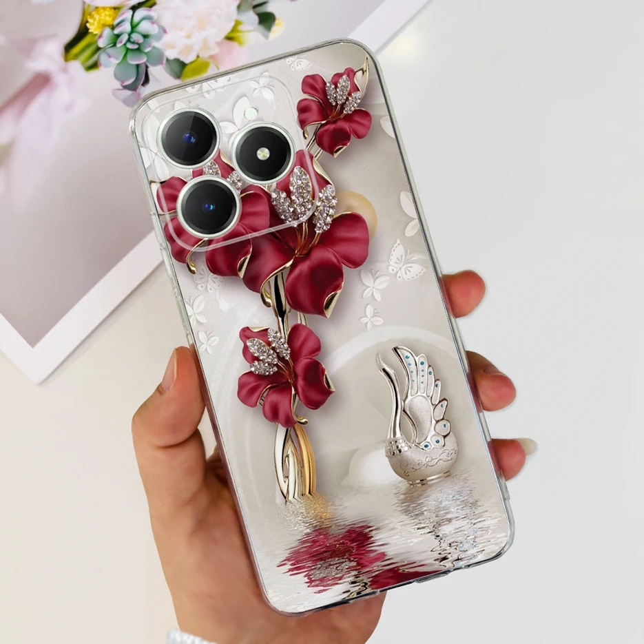 Cute Cat Cartoon Painted Soft Silicone Phone Case Cover